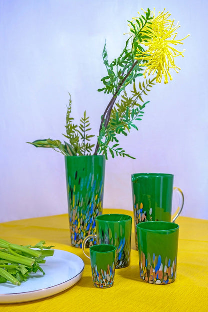 Brocca - Kande fra Roma-kollektionen, grøn i Murano-glas