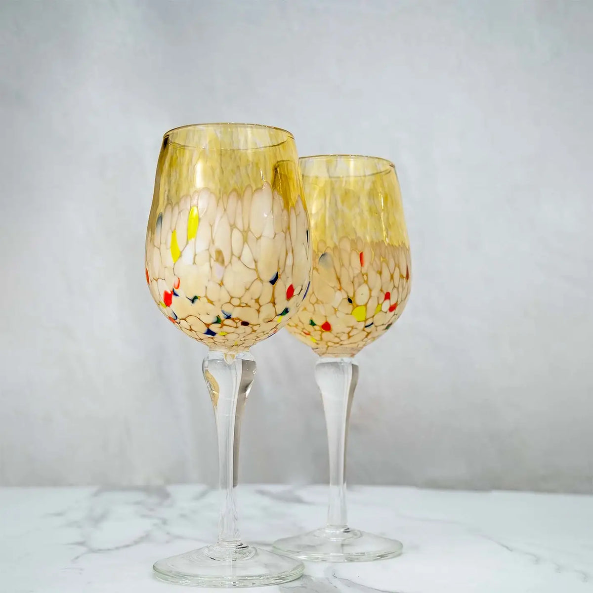 Bicchiere da vino - Elegance Ambra i muranoglasbicchiere