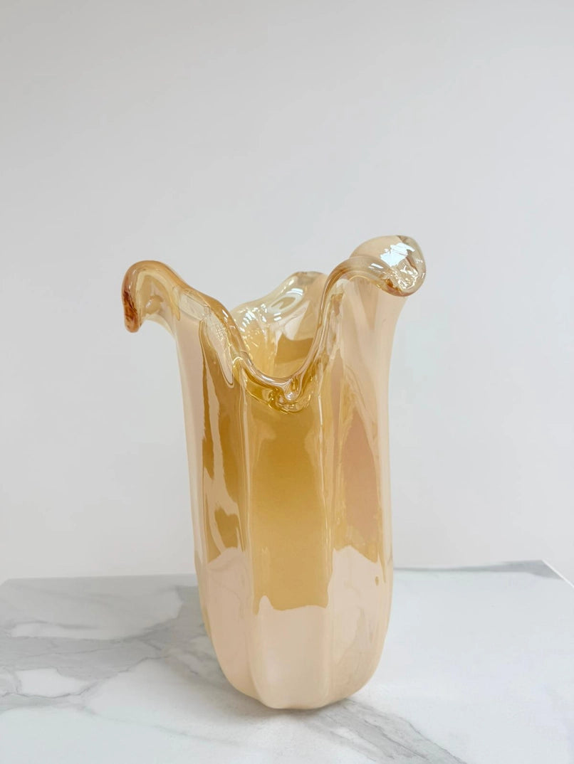 Vaso Tulipano, vase i guld, i Murano-glas