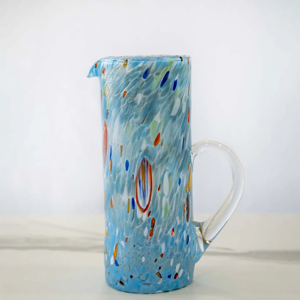 Kande - B1 azurblå i mundblæst Murano-glas 1000 ml