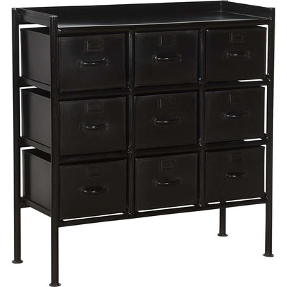 Trademark Living Saga kommode sort - 9 skuffer