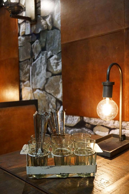 Trademark Living Maya bakke med 6 glas - creme