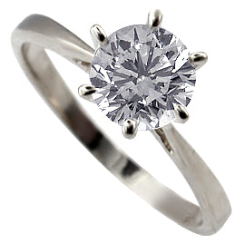 18K White Gold Solitaire Ring - Brillant 1,00 ct.