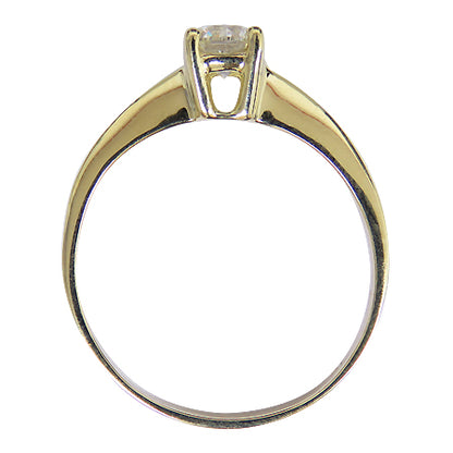 18K Yellow Gold Solitaire Ring Brillant ct. 0,55