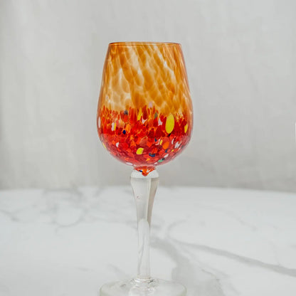 Calice Elegance Rød i mundblæst Murano-glas
