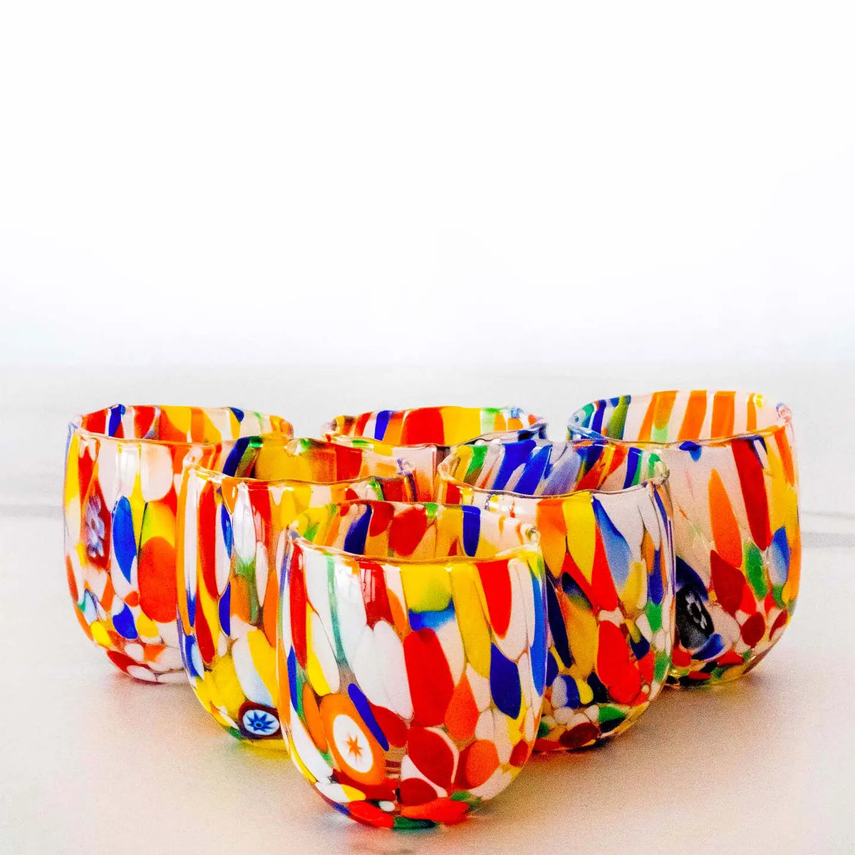 Murano B9 shotglas i mundblæst glas 33 ml - æske med 6 stk.