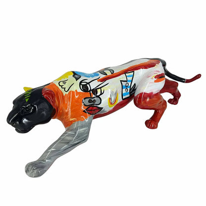 PANTERA PICASSO - Håndmalet kunstfigur