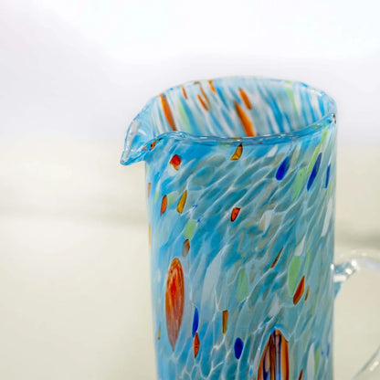 Kande - B1 azurblå i mundblæst Murano-glas 1000 ml