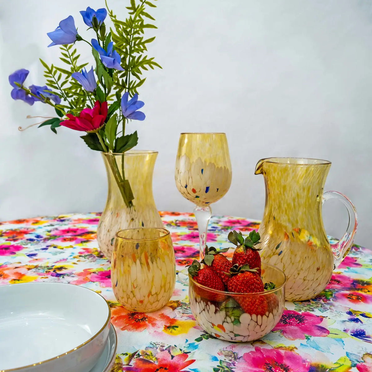 Bicchiere da vino - Elegance Ambra i muranoglasbicchiere