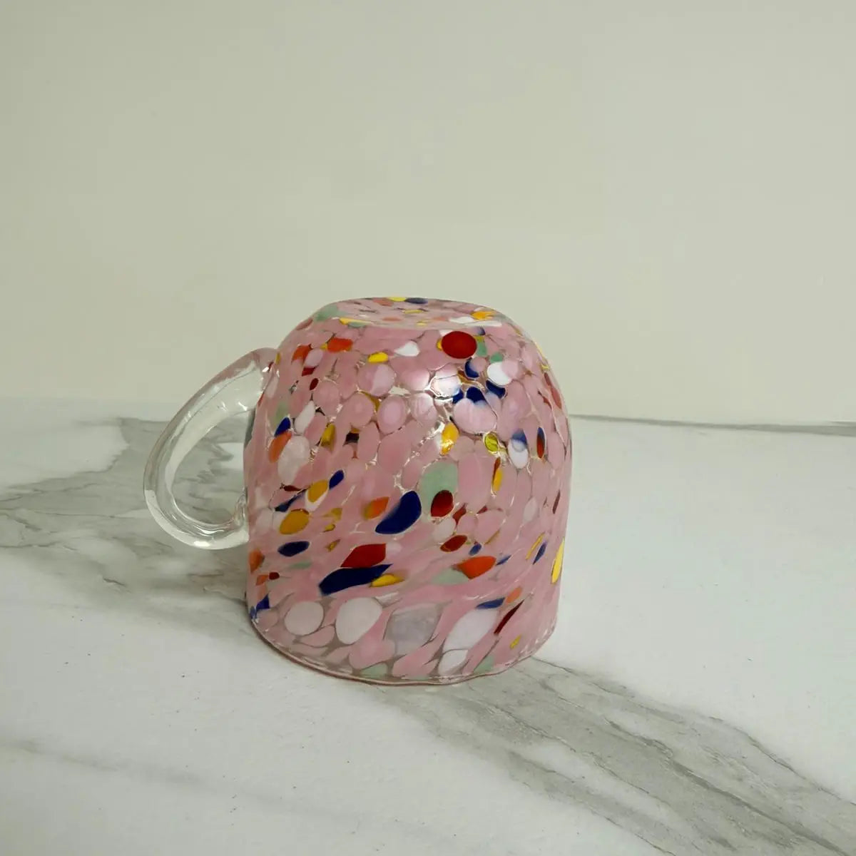 Rosa cappuccino-kop i Murano-glas 250 ml