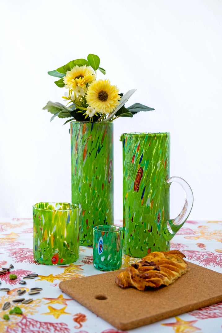 Kande - B1 Grøn i mundblæst Murano-glas 1000 ml