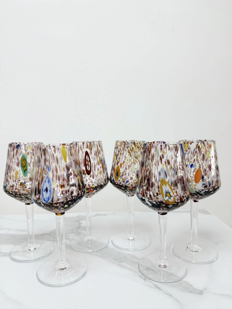 Bicchiere da vino - kollektion B8 ametyst i muranoglas