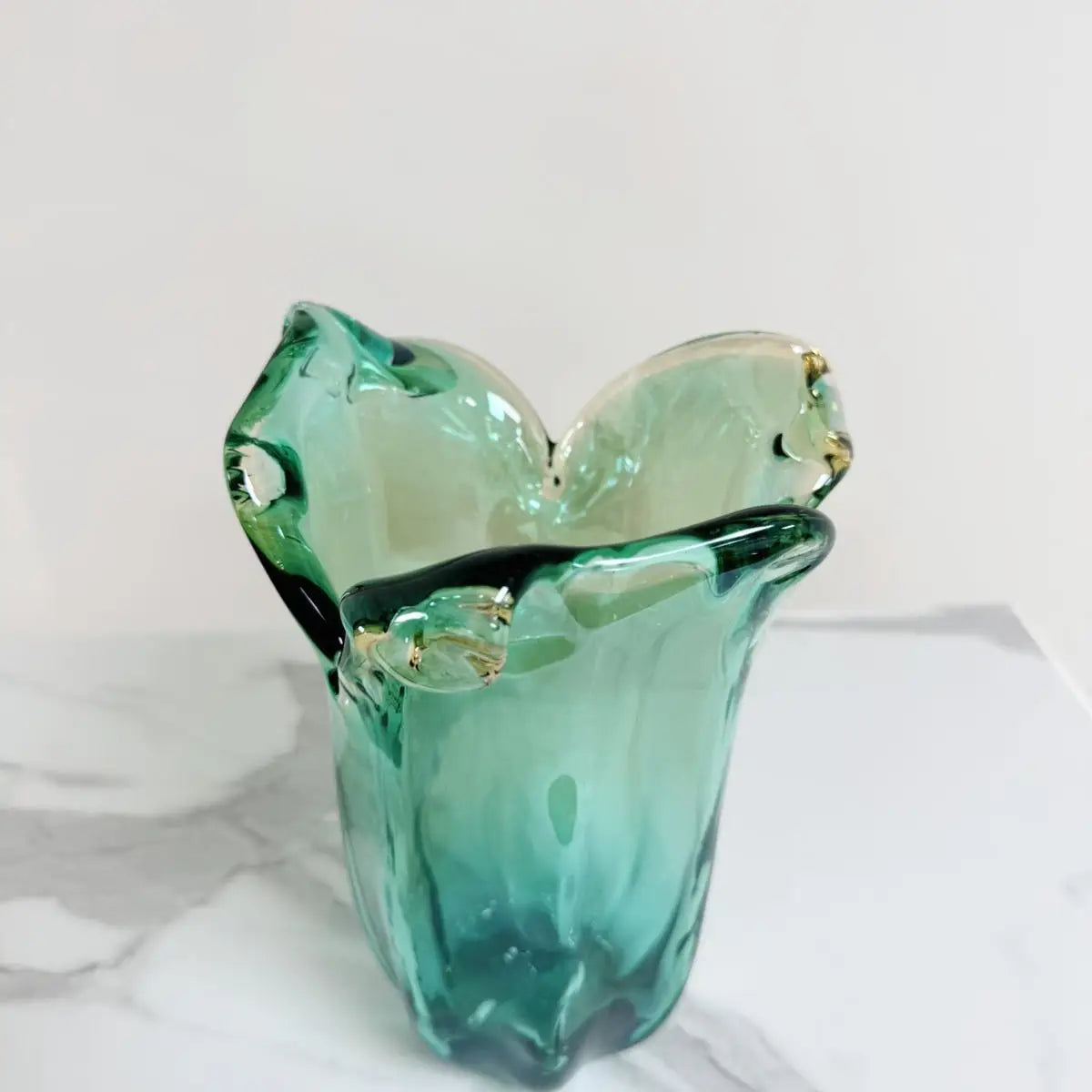 Vaso Tulipano, grøn, Murano glas. H: 25 cm