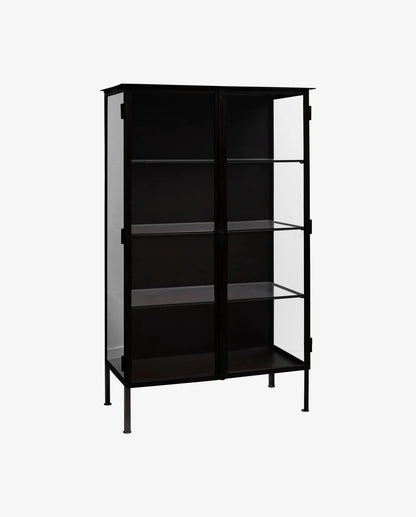 Vitrineskab i jern - W90 x D46 x H153 cm&nbsp;