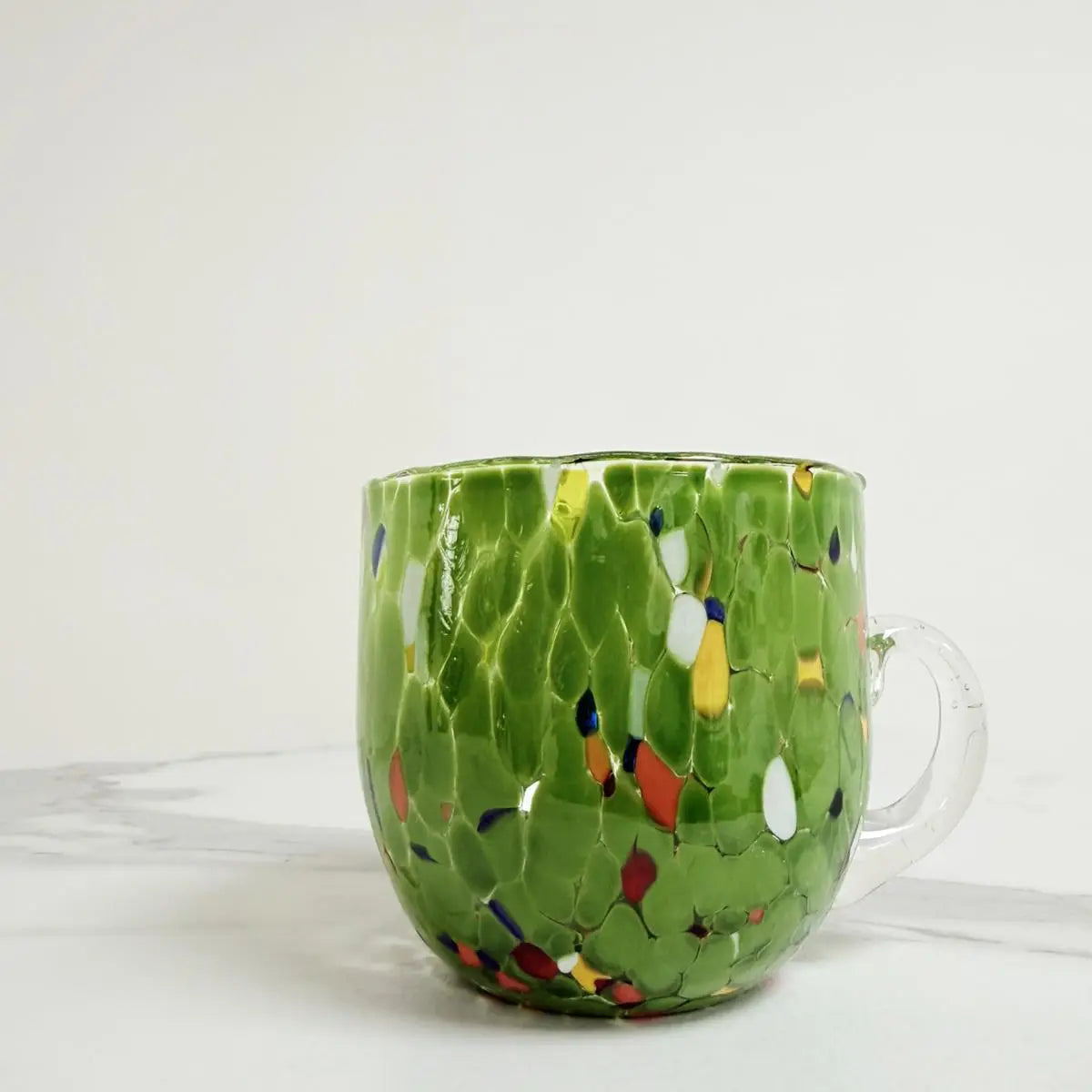 Grøn cappuccinokop i Murano-glas 250 ml