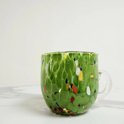 Grøn cappuccinokop i Murano-glas 250 ml