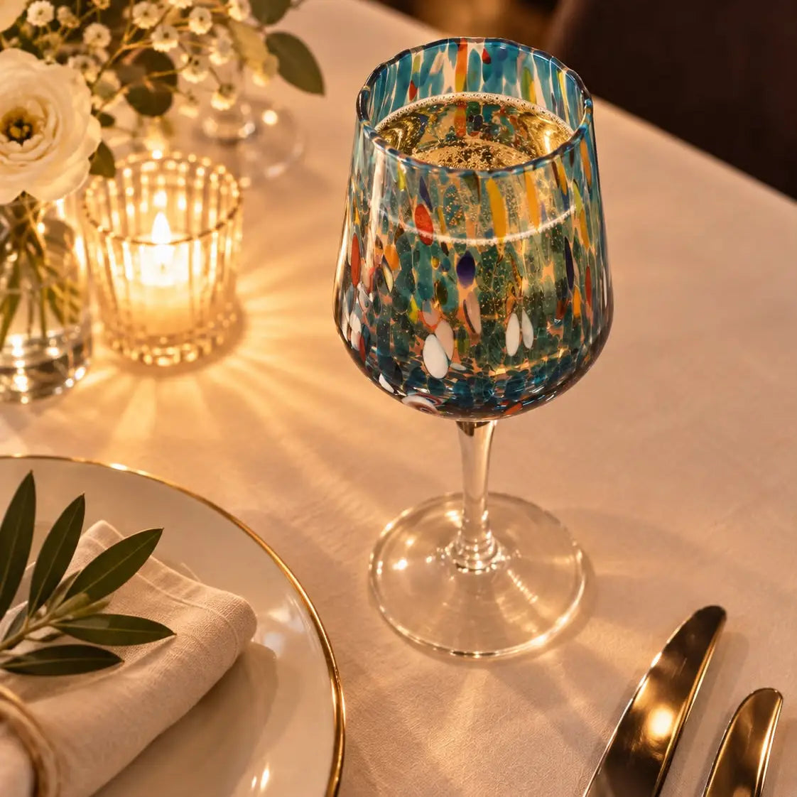 Vicchiere da vino -  Acquamare i Murano-glas