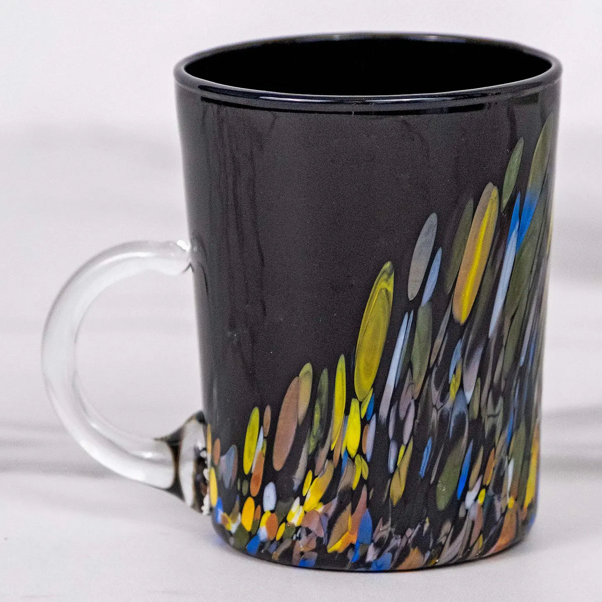 Kop Serie Roma sort i Murano-glas