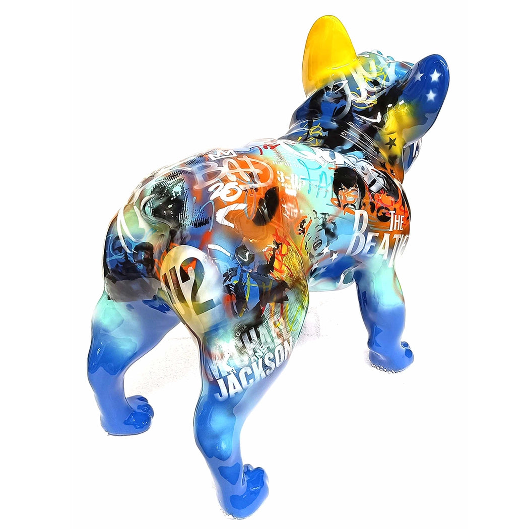 FRENCH BULLDOG P - Håndmalet kunstfigur - med certifikat