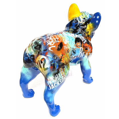 FRENCH BULLDOG P - Håndmalet kunstfigur - med certifikat