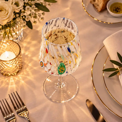 Bicchiere da vino - Kollektion B8 Hvid i Murano-glas