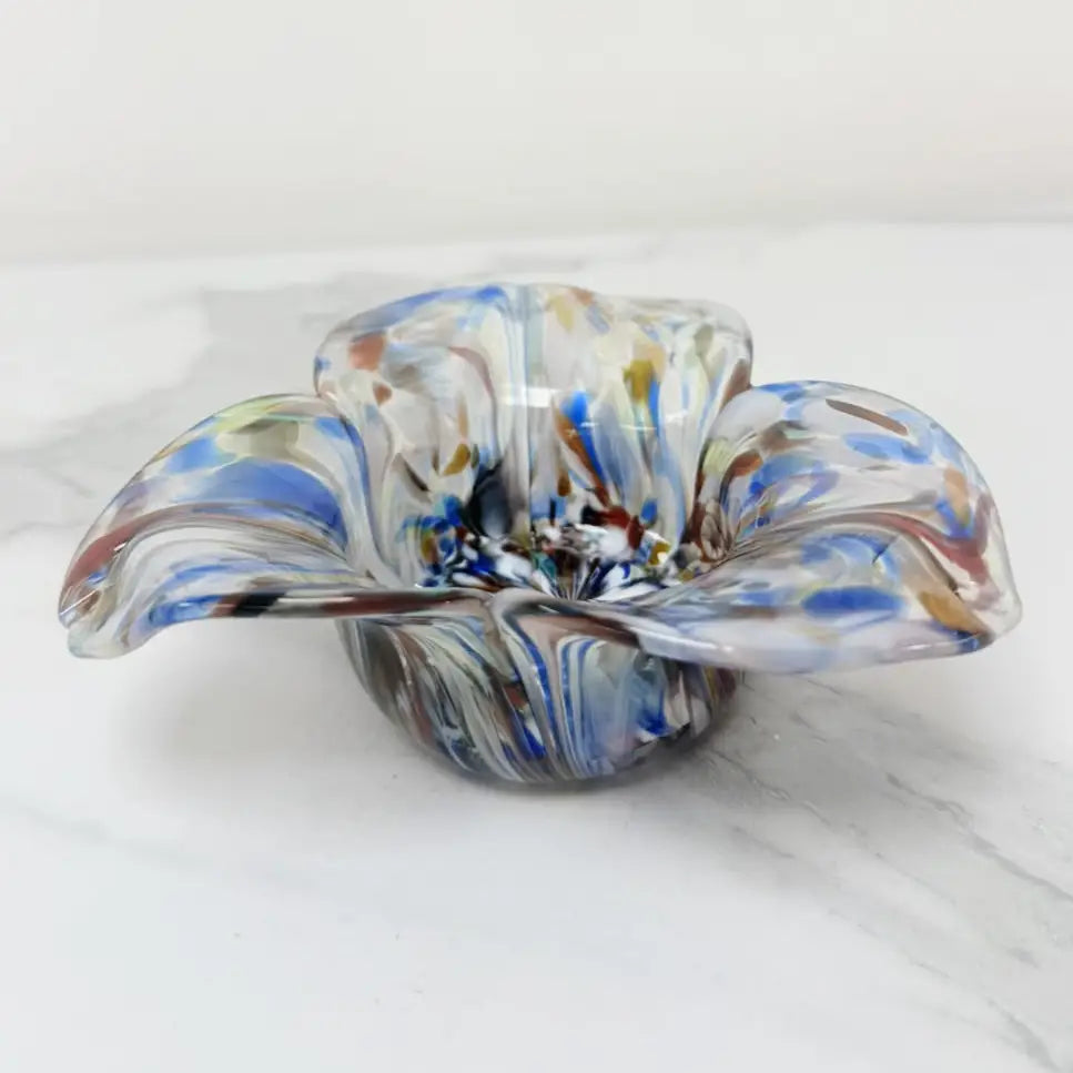 Stort Millefiori-askebæger i Murano-glas