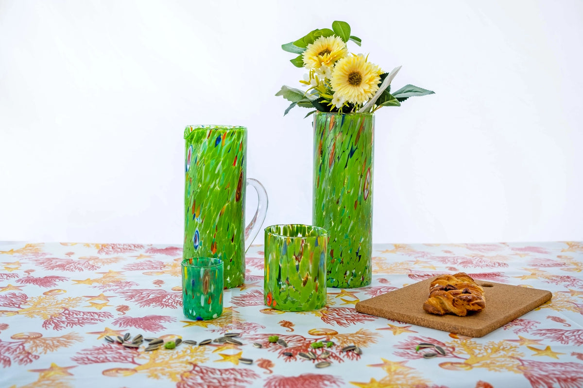 Kande - B1 Grøn i mundblæst Murano-glas 1000 ml