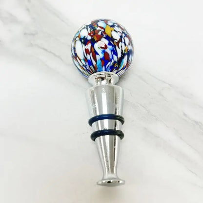 Millefiori-prop til vinflasker i Murano-glas