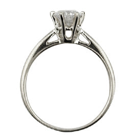 14K White Gold Solitaire Ring - Brillant 0,50 ct.