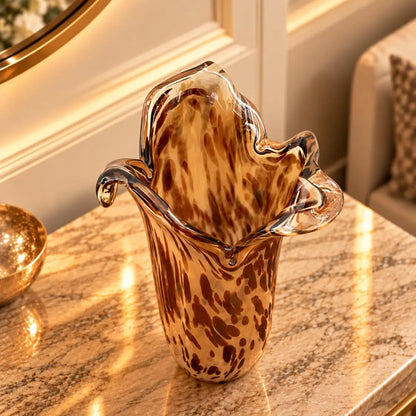 Vaso Tulipano i Murano-glas, H 31 cm.