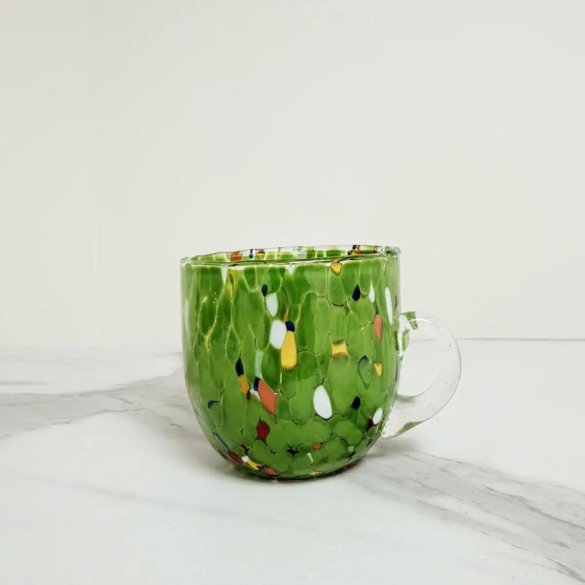 Grøn cappuccinokop i Murano-glas 250 ml