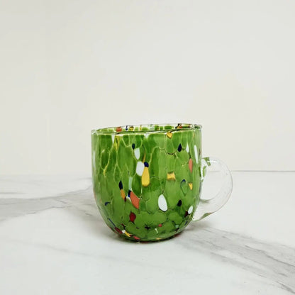 Grøn cappuccinokop i Murano-glas 250 ml