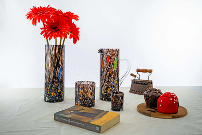 Kande - B1 sort i mundblæst Murano-glas 1000 ml