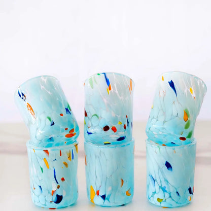 Cicchetto B7 lyseblå  i Murano-glas - Æske med 6 stk.