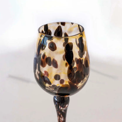 Bicchiere - AniBalier-kollektionen - sort base i Murano-glas