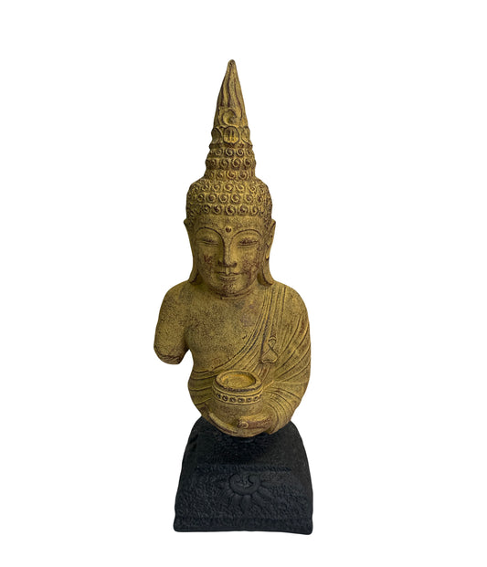 STONE BUDDHA ON STAND