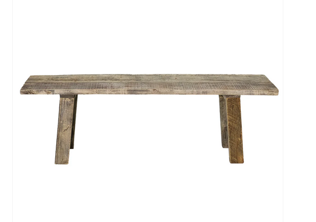 Rustik bænk af Genbrugstræ.