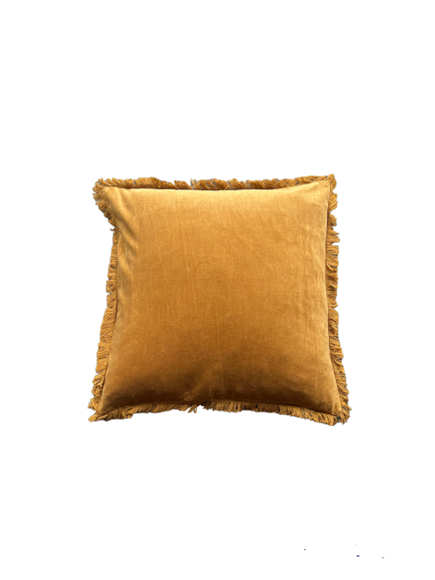 COTTON PILLOW WITH FRINGES