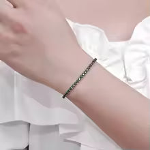 TENNISARMBÅND I PLATINBELAGT SØLV - 4 mm - flere længder - Labgrown Moissanite