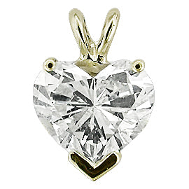 14K Yellow Gold Heart Pendant 0.33 cttw Diamond