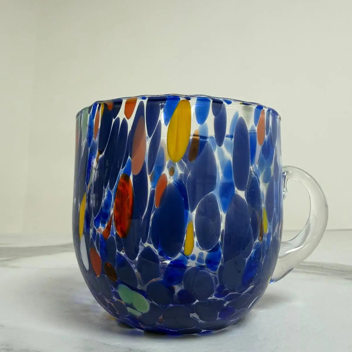 Blå cappuccinokop i Murano-glas 250 ml