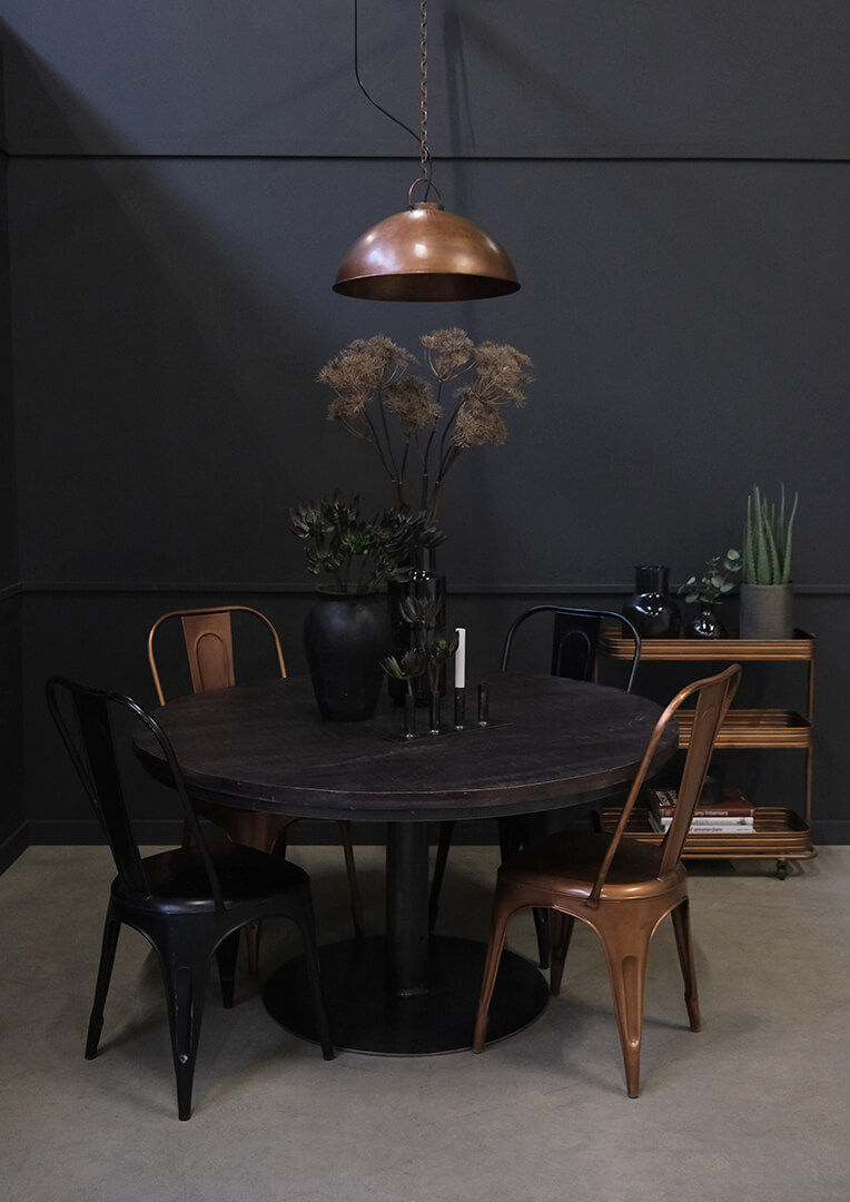 Trademark Living Living spisebordsstol med høj ryg - kobber