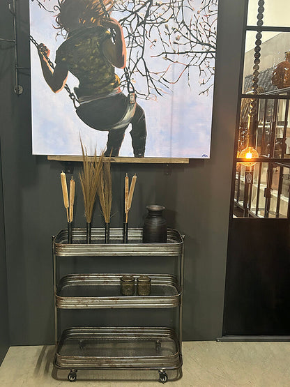 Trademark Living Vega rullebord - jern med klar lak