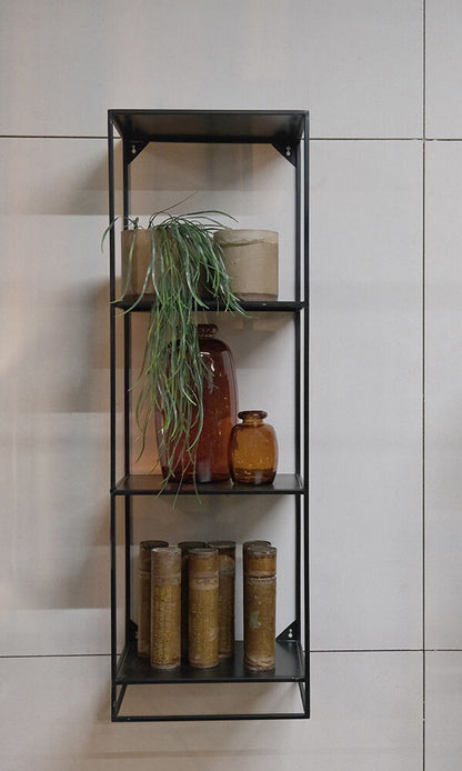 Trademark Living Washington vægreol med tre rum - sort