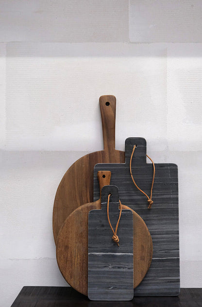 Trademark Living Cristopher stort rundt træbræt