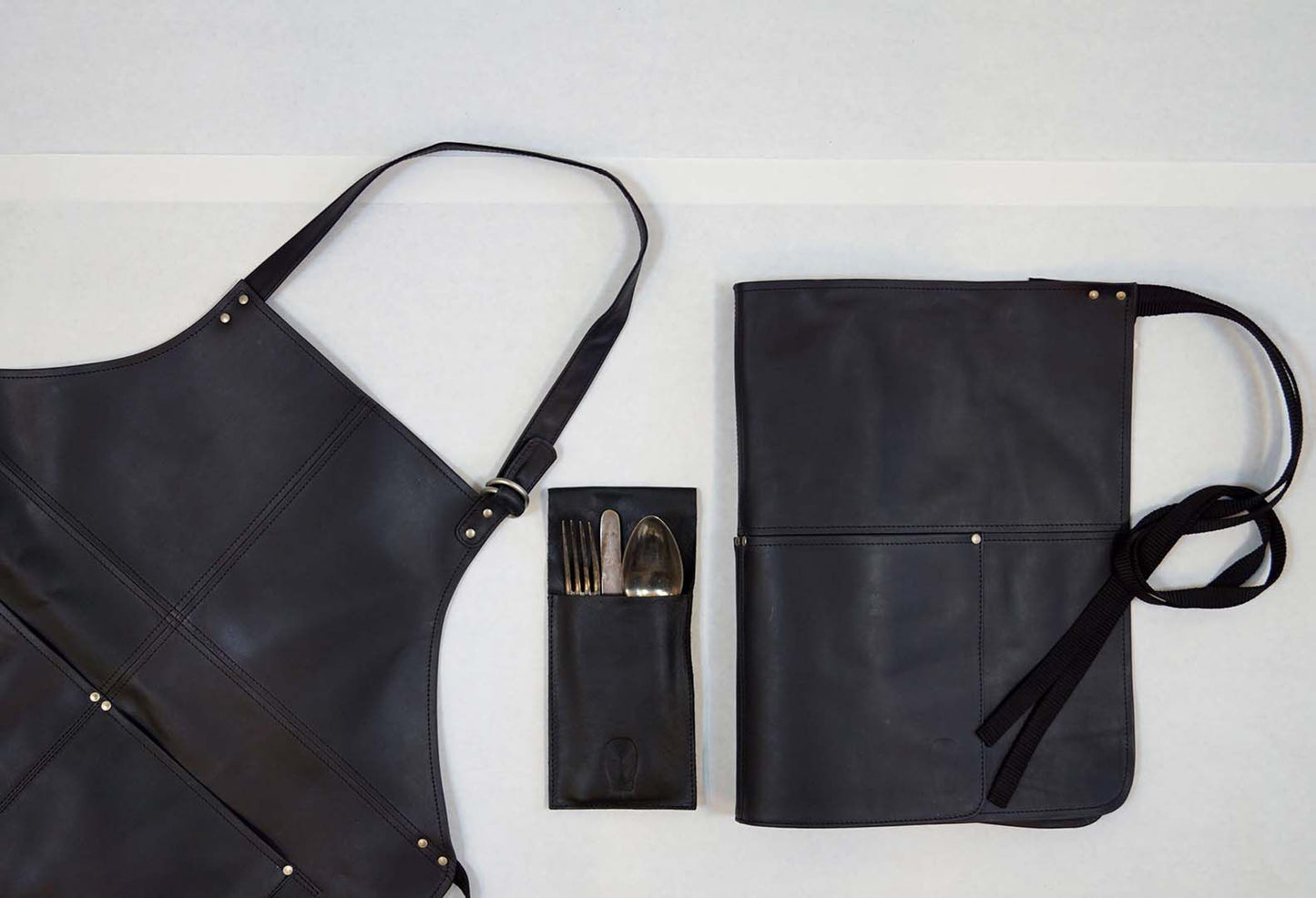 Trademark Living Nor forklæde i sort læder - L