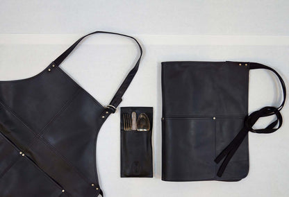 Trademark Living Nor forklæde i sort læder - L