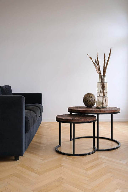 Trademark Living Luc sofabordssæt i genbrugstræ