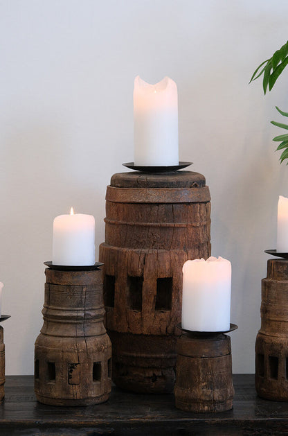 Trademark Living Pilu lysestage af gammel hjulnav - M