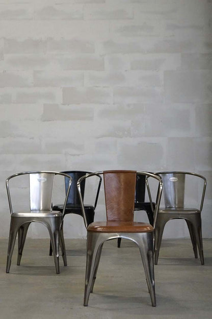 Trademark Living Living spisebordsstol - shiny med læder